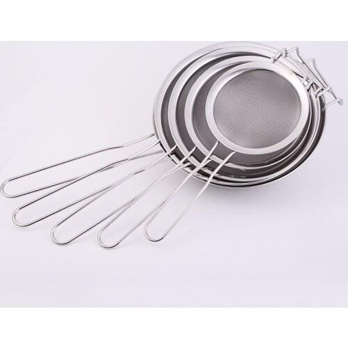 Stainless Steel 201 Oil Grid Colander Filter Slag Fishing Resistance Wide Side Curved Ear Thickening Gadgets For Kitchen