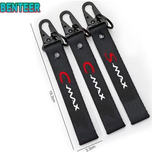 Lastest design Nylon car key ring car key rope For Ford Smax S-max Cmax C-max Car Accessories