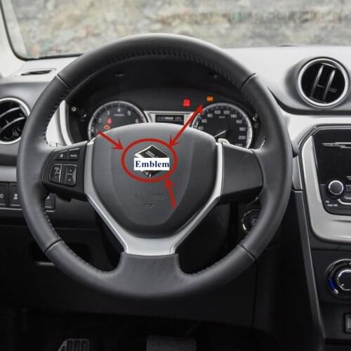 New Genuine OEM Parts Auto Steering Wheel S Logo Emblem 45MMX45MM For Suzuki