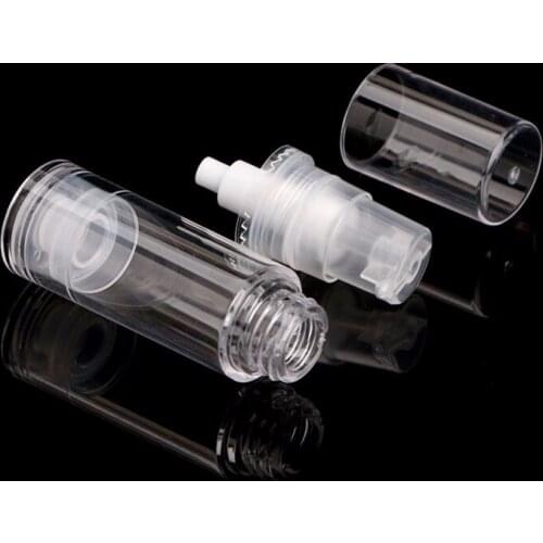 Wholesale 5ml/10ml/15ml Transparent/Clear Airless Lotion Bottle Vacuum Refillable Bottle Plastic Travel Bottle Support Wholesale