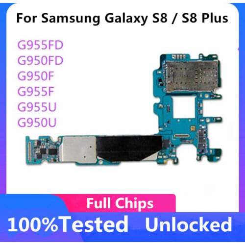 Original MainBoard For Samsung Galaxy S8 Plus G955F G955FD G955U Motherboard Unlock With Chips IMEI Android OS Logic Board