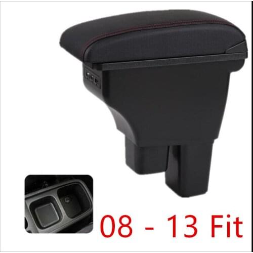 Centre Console Storage Box Armrest For Honda Fit Jazz 2008-2013 Arm Rest Rotatable 2009 2010 2011 2012