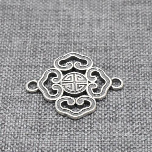 2pcs of 925 Sterling Silver Happy Cloud Connector Charms 2-Sided for Bracelet Necklace