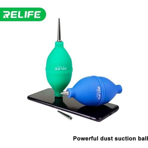 RELIFE RL-043A 2 in 1 Dust Cleaner Long And Short Metal Design Blowing Dust Ball for PCB PC Keyboard Camera Lens Dust Removing