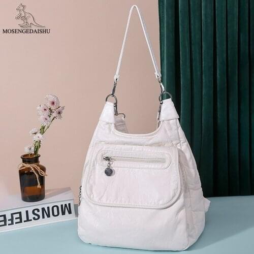 2021 New High Quality PU Soft Leather Ladies Backpack Fashion Multifunctional Designer Womens Shoulder Bag Mochilas De Mujer