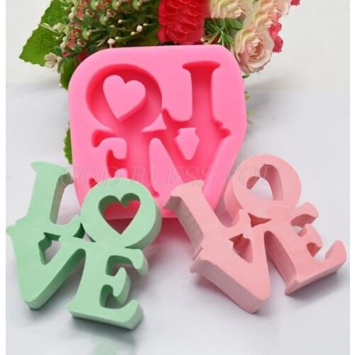 Love Letter Silicone Mold Love Resin Mold Love Sign Word Mold Epoxy Resin Molds for DIY Table Decoration Art Crafts Drop Ship