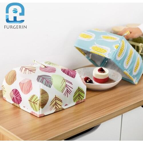 FURGERIN Folded Food Cover Kitchen Tools Fresh-keeping Heat Preserve dish cover kitchenware for BBQ Picnic home kitchen gadgets