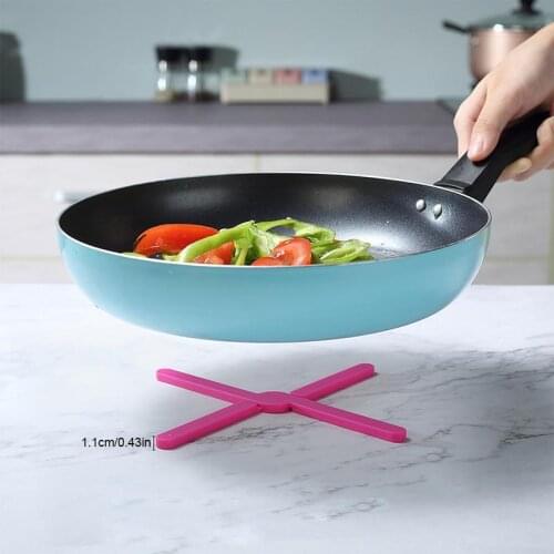 Foldable Trivet Mat Heat Insulating Adjustable Silicone Hot Pod Pad Bowl Coaster Silicone Tableware Insulation Mat Coaster