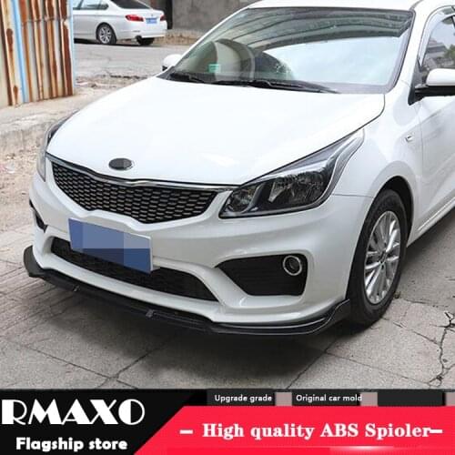 For Kia K2 Body kit spoiler 2017-2018 For Kia Forte RIO ABS Rear lip rear spoiler front Bumper Diffuser Bumpers Protector