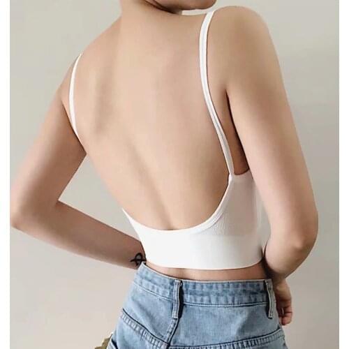Women bra New ladies outer wear seamless underwear big U beauty back wrap chest tube top removable chest pad sports vest