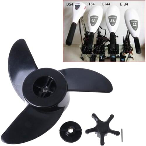 1 Set 3 Blades Motor Boat Propellers Electric Engine Outboard For Haibo ET34 ET44 ET54