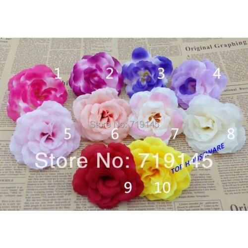 10C available 8cm Fabric Artificial bicolor rose silk flowers DIY accessories arch flowers wedding flower vine decoration