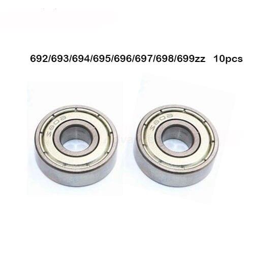 10pcs/lot 692zz 693zz 694zz 695zz 696zz 697zz 698zz 699zz Miniature Bearing Deep Groove Ball Bearing Brand New