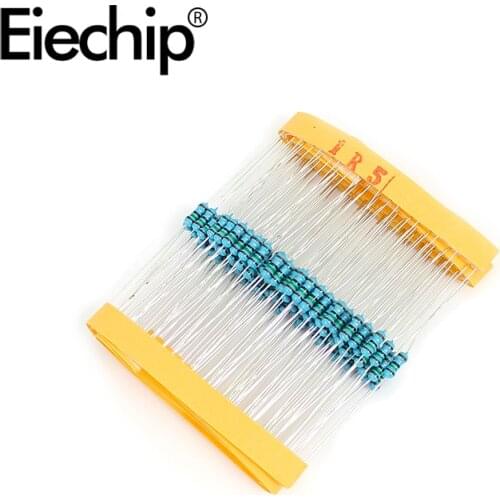 100pcs/lot 1/4W 1% Metal film resistor 1.5R 0.25W resistance 1.5 ohm Throught Hole