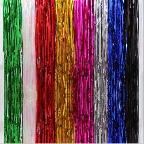 1x4 Meter Shimmer Foil Door Curtain & Fringe Garlands Various Colours Available / Curtains CR-999