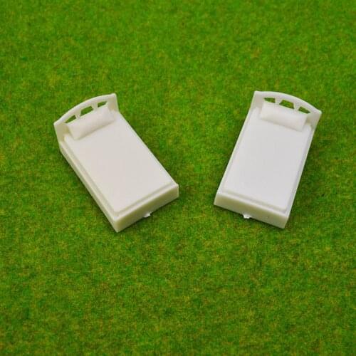 20pcs scale 50 Architectural Model Making Scale Model Bed Miniature Plastic Mini Single-Bed Model