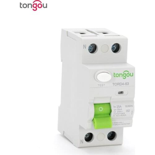 2P 25A RCD RCCB AC 110V 230V 30mA Magnetic Residual Current Circuit Breaker TORD4-63