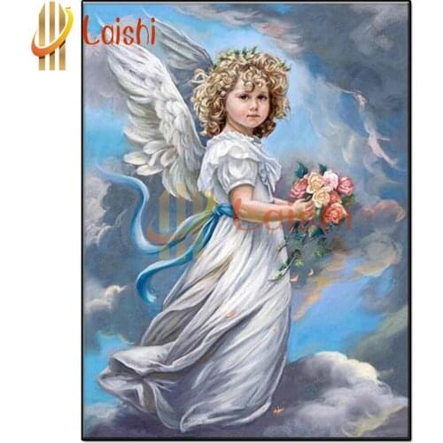 5D square round stones Fantasy cute little angel diamond embroidery crystal diamond painting mosaic pattern hobby needlework