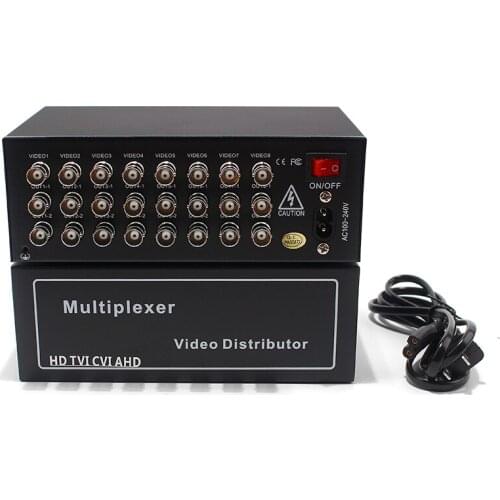 8 in 16 Out BNC Splitter Coaxial HD Video Splitter Surveillance Camera 8 Channels 1 Minute 2