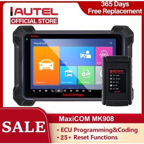 Autel MaxiCOM MK908 Auto Diagnostic Scanner Autel MK908 PK MK908P MaxiSys Elite MS908 ECU Programming with J2534 OBD 2 OBD2 Auto