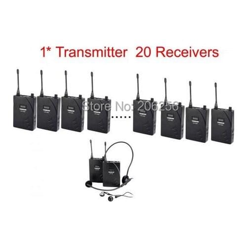 Wireless Assistive Listening Tour Guide System translation systems 20 Receivers+Transmitter 1+20 earphone Translation System