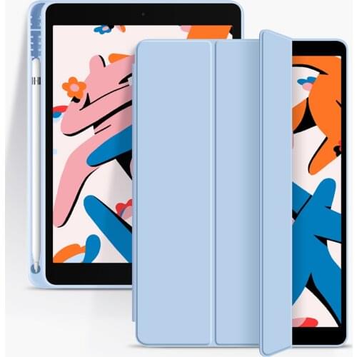 For iPad Pro 12.9 Case 2021 Pro 11 Case 2020 Air 4 Funda iPad 8th Generation Case 10.2 Mini 5 10.5 9.7 6th Pencil Holder Cover