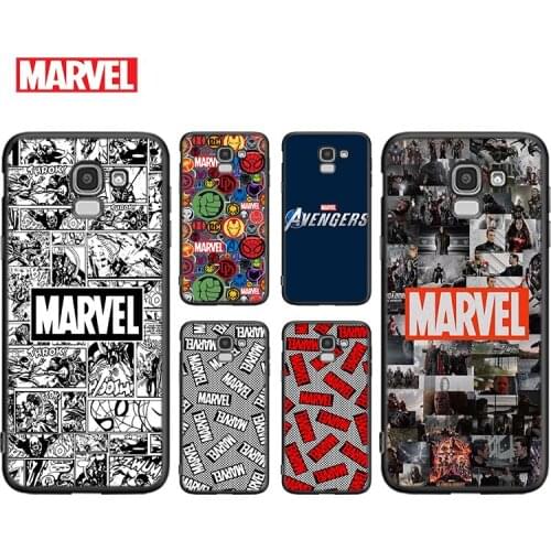 Marvel Logo Avengers For Samsung Galaxy J8 J7 J6 J5 J4 J3 J530 j730 Duo Core EU Prime Star 2018 2017 2016 Phone Case