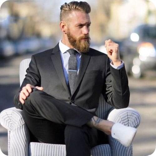 Black Men Business Suits Groom Tuxedo Prom Suits Classic Man Blazer Costume Homme Slim Fit Terno Masculino 2 Piece Evening Party