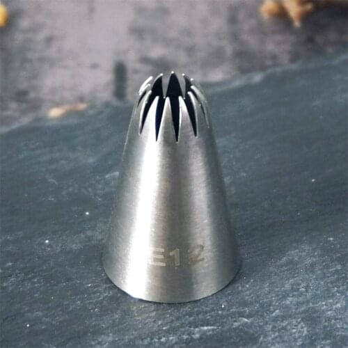 #E12 Close Star Cake Decorating Pastry Piping Nozzle Icing Tips Bakeware Kitchen Cookies Tools Stainless Steel
