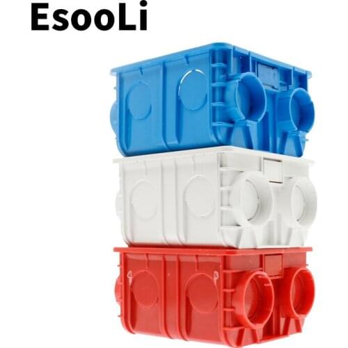 EsooLi Wall Mounting Box 86 Internal Cassette White Back Box For 86mm*86mm Standard Wall Touch Switch and Socket With USB