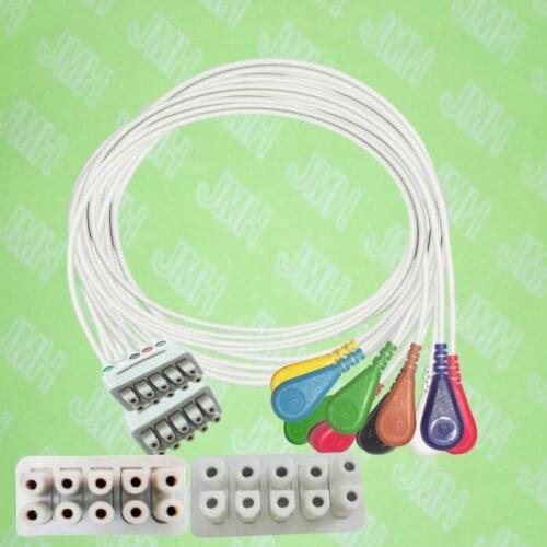 Use for 11pin GE Eagle,Solar,Dash,Tram,Datex-Ohmed ECG Machine the 416035-001 cable,EKG 10 lead the AHA Snap leadwires set