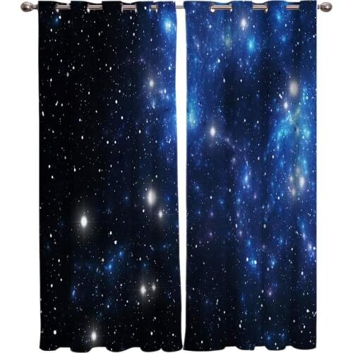 Space Nebula Galaxy Window Curtains Living Room Fabric Drapes Curtain Home Decor Curtains for Bedroom