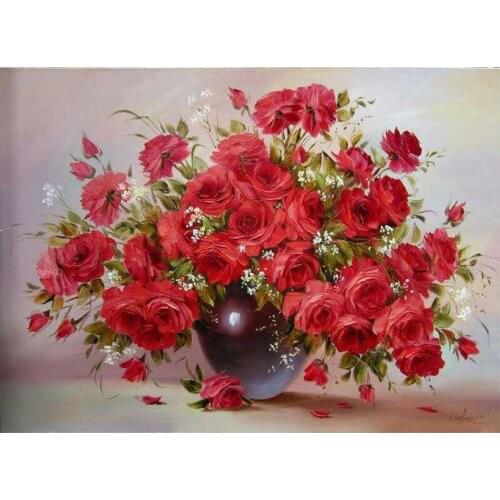 Red Rose Square Diamond Painting Cross Stitch Christmas Decor for Home Floral Diamond Mosaic Embroidery Wall Decor Festival Gift