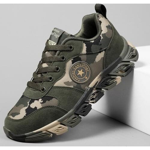 New Spring Autumn Sport Tactical Military Men Camouflage Green Sneakers Climbing Shoes Women Mountain Hiking Trainers Male Boots