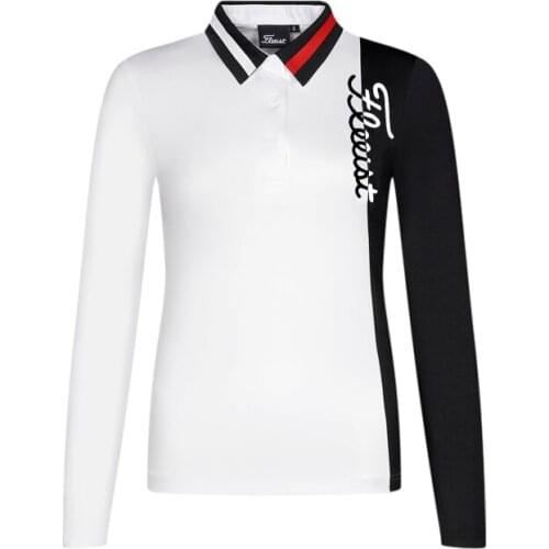 New Lidies Golf Long Sleeve Breathable T-shirt Summer Free Shipping Polyester Outdoor Sports Sweat-absorbent Clothing