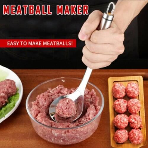 Meatball Maker Spoon Stainless steel Semi-automatic ball press fish ball shrimp slippery vegetable ball production spoon