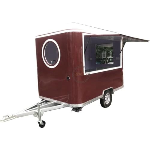 Mobile Kitchen Food Truck Concession Trailer With Double Water Sink Catering Equipment Ice Cream Coffee Cart Customizable