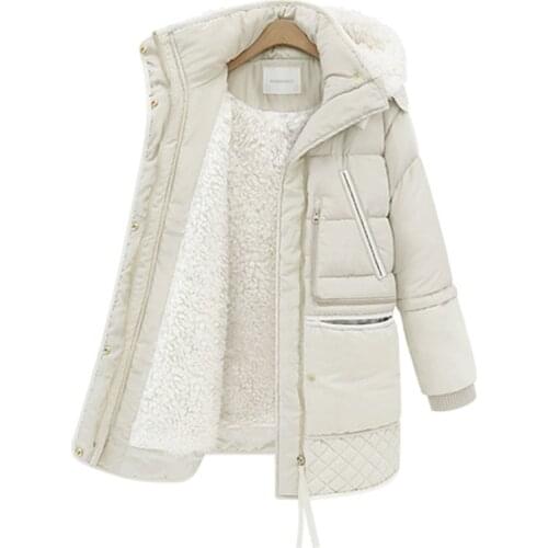 New 2020 parkas women Winter Jacket Thick Cotton Hooded Warm Coats Female Parka Padded Lining Female Plus Size Coats Chic Slim