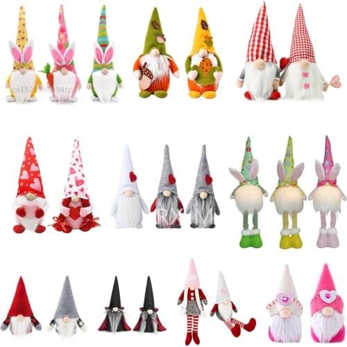 Easter Bunny Gnome Decoration Easter Faceless Doll Easter Plush Dwarf Home Party Decorations Kids Toys