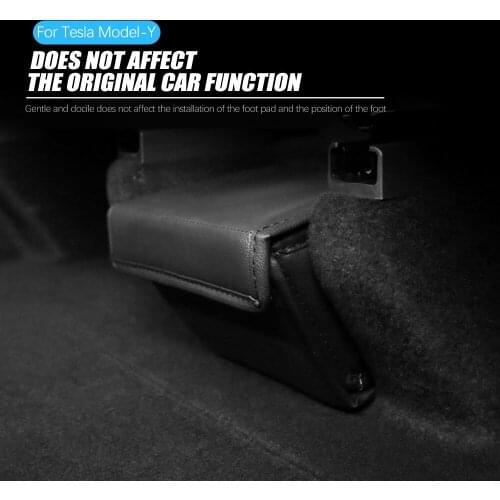 Under Seat Storage Box Rear Seat PU Leather Interior Increase Space Car Accessories Suitable For Tesla Model Y