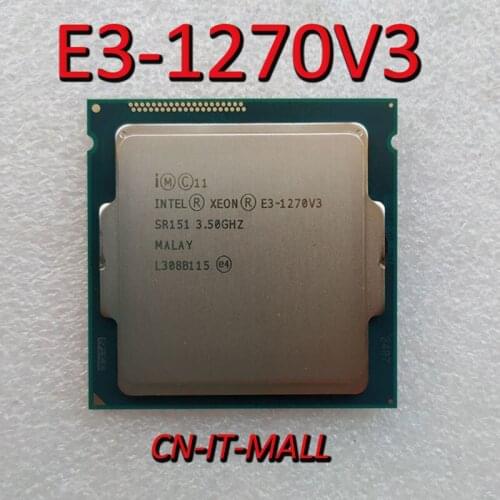 Intel Xeon E3-1270 V3 CPU 3.5GHz 8M Cache 4 Core 8 Threads LGA1150 Processor