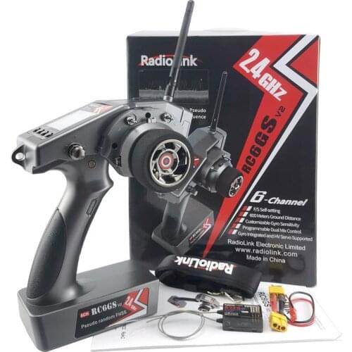 Radiolink RC6GS V2 2.4G 6CH Transmitter+R7FG Gyro Inside Receiver For RC Vehicles Car Boat Model Parts #X0717