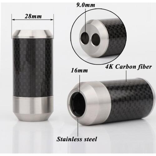 4 Pcs 304 stainless steel Carbon Fiber Pants Boot Y Splitter with audio speaker cable Splitter connector