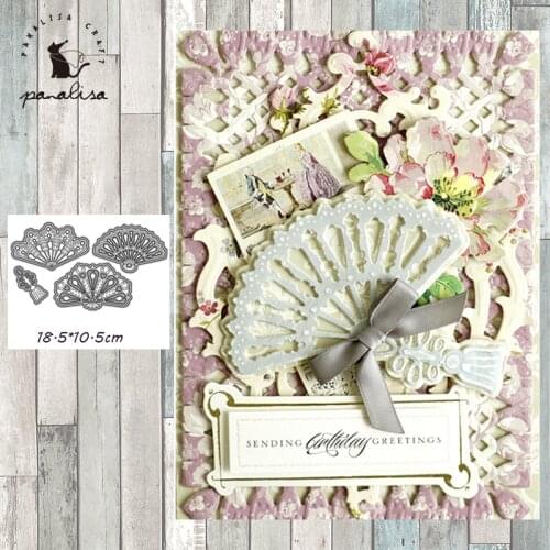 Panalisacraft Fan Doily Metal Cutting Dies Craft Dies Scrapbooking Card Making Album Embossing Stencil Die Cut Decoration