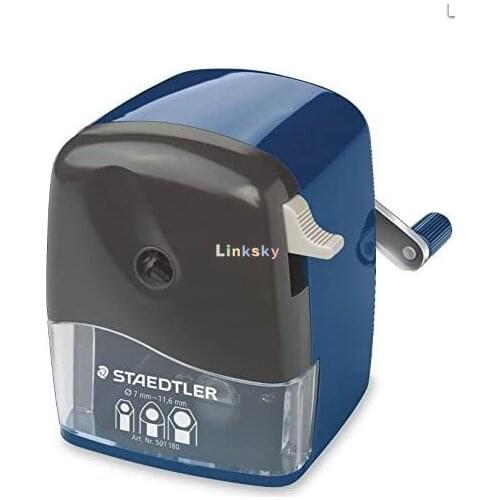 STAEDTLER Mars 501 180 Rotary sharpener for Round, Triangular, Hexagonal prisma color, pencils, Classic Manual Pencil Sharpener