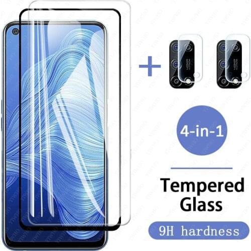 Glass for Realme-7-5G Full Cover Screen Protector Realmi 7-5G on for oppo realme 7 5g Camera Film Glass on Realme7 5g RMX2111