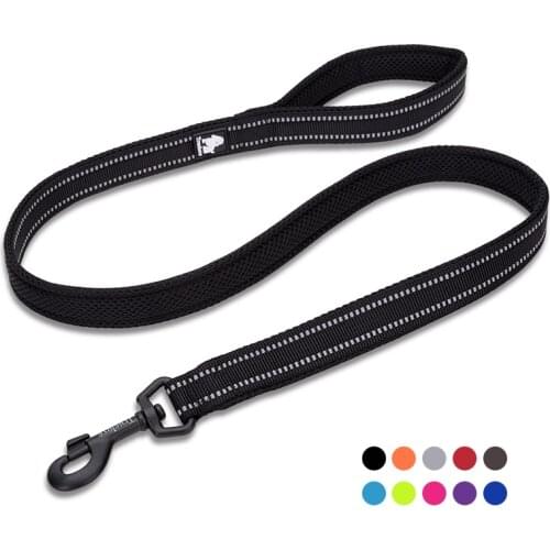 Truelove Reflective 110CM Dog Leash Mesh Padded Outdoor Training Pet Dog Nylon Leash Outside for Small Large Dog Safety Training