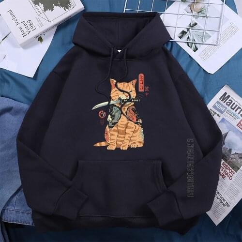 Catana Cat Kawaii Comics Woman Hip Hop Casual Hooded Harajuku Hoody 2021 Spring Comfortable Women Streetwear