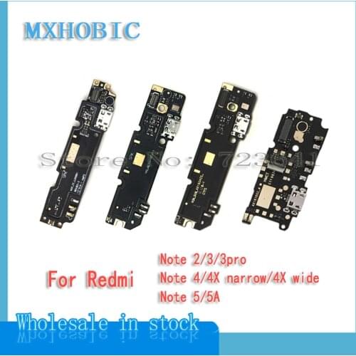50pcs USB Connector Port Dock Charging Flex Cable For Redmi Note 2 3 6 Pro 4 4G 4X Narrow Wide 5 5A 7 Charger Board PCB Flex
