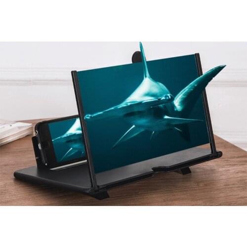 Pull Typer Cell Phone Amplifier Screen Magnifier 3D Effect High Definition with Desk Holder Magnifying Folding for Movie